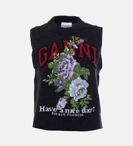 Ganni Vest Flowers, Packshot View