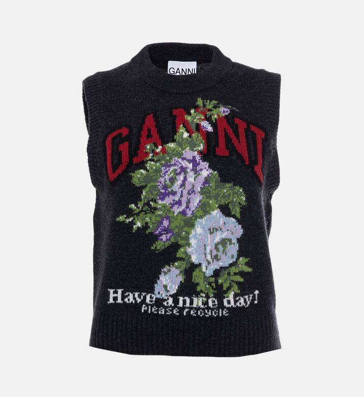 Ganni Vest Flowers, Packshot View