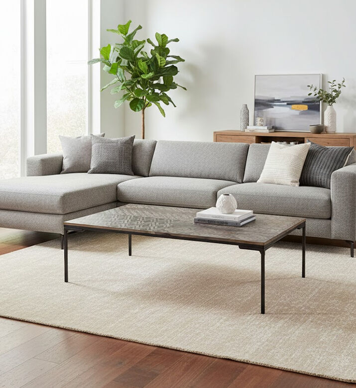 Home Deco and More Manda Wooden Coffee Iron-leg Table, Natural, 135x70x40-cm, Packshot View