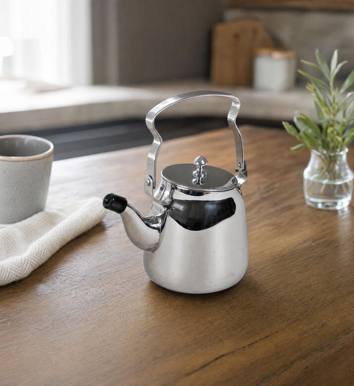 Home Deco and More Stainless Steel Tea Pot 1.2 L, Model View