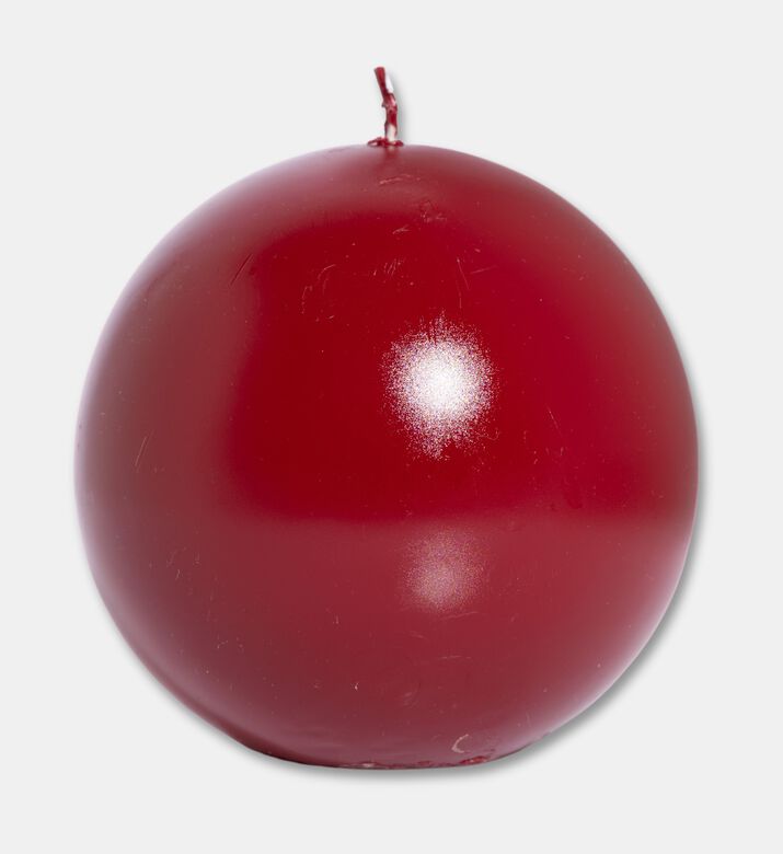 Graziani Round Paraffin Wick Candle, Burgundy, 12-cm, Packshot View