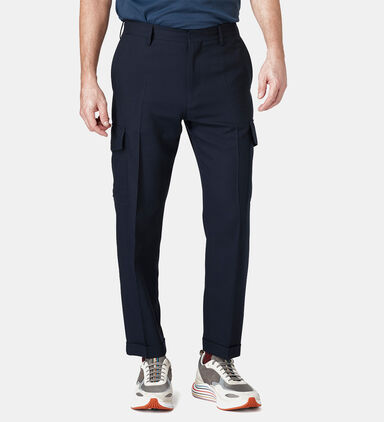 Slim-fit Cargo Wool Trousers