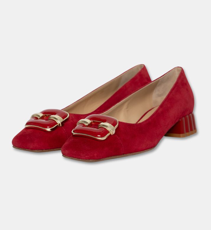Baldinini Suede Block-heel Cap-toe Pumps, Packshot View