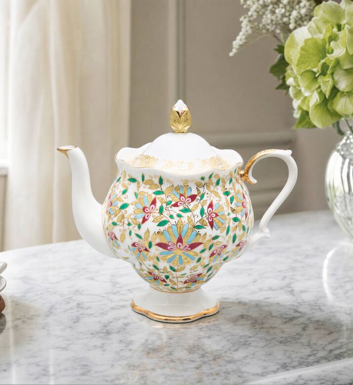 Imperial Katerina Pink Flowers Teapot, Model View