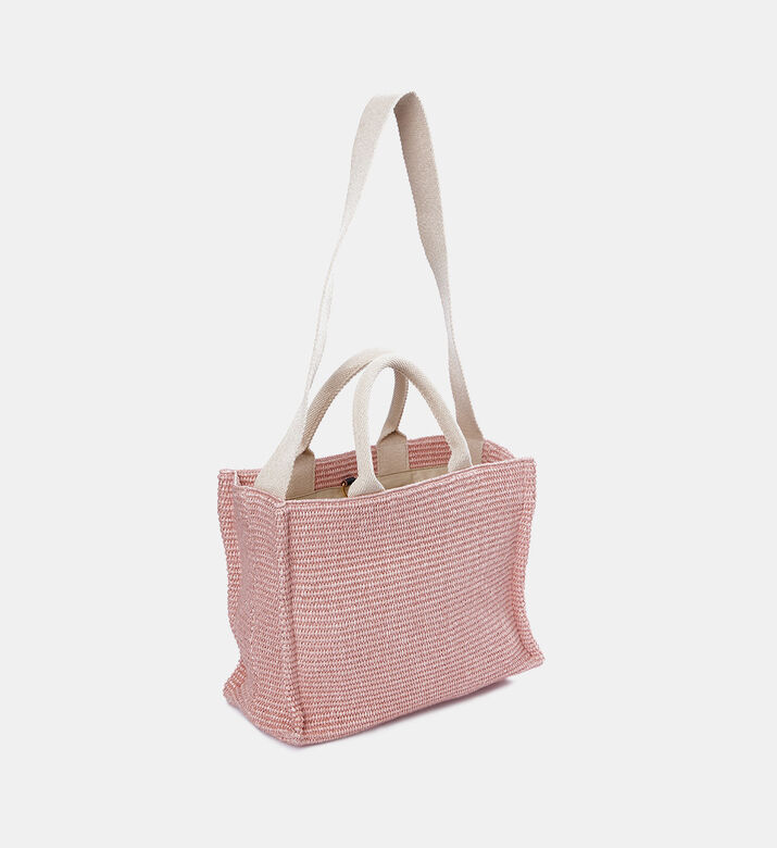 Raffia-effect Small Tote Bag Raffia-effect Small Tote Bag