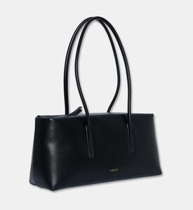 Demellier Slim Shoulder Tote Bag, Black, Packshot View