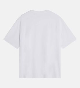 تيشيرت قصير الأكمام بتطريز ثعلب