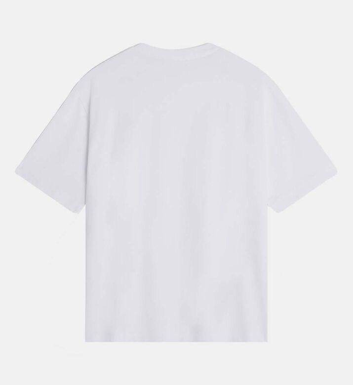 تيشيرت قصير الأكمام بتطريز ثعلب