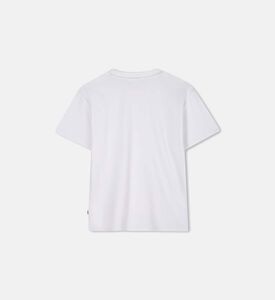 تيشيرت قصير الأكمام بجيب مطرزة