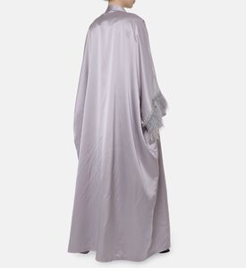 BARG Beaded Matching Scarf Abaya, Model View