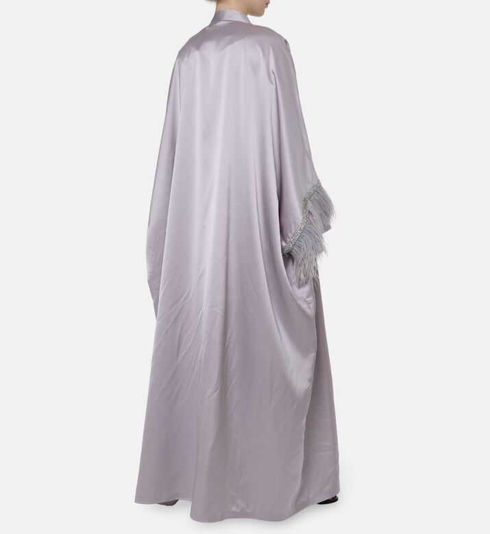 BARG Beaded Matching Scarf Abaya, Model View