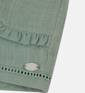 شورت بجيوب دانتيل مكشكش للبنات