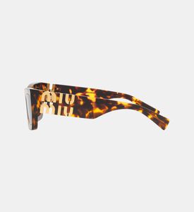 Gold Logo Temples Square Frame Sunglasses 51