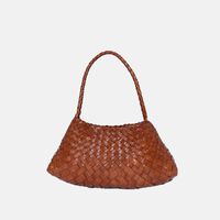 Rosanna Woven Leather Baguette Bag