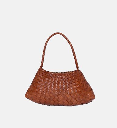 Rosanna Woven Leather Baguette Bag