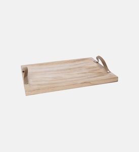 Wooden Rectangular Handled Tray 36x26x2 Cm