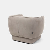 Moon Metal Leg Swivel Arm Chair