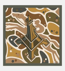 وشاح بتصميم مطرز حرير