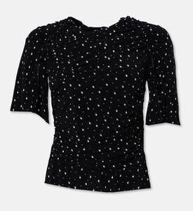 Isabel Marant Ruched Polka-dot Short-sleeve Top, Packshot View