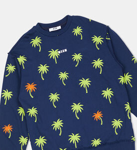 Cotton Palm Tree-print Sweatshirt Cotton Palm Tree-print Sweatshirt