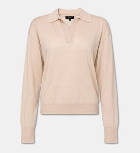 Soeur Fleming Merino Wool Polo Collar Sweater, Packshot View