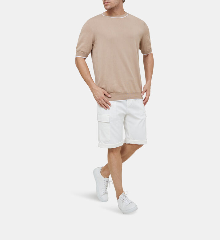 شورت كارجو بطيات بخصر مطاطي