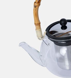 مكبس شاي بمقبض خشب بامبو