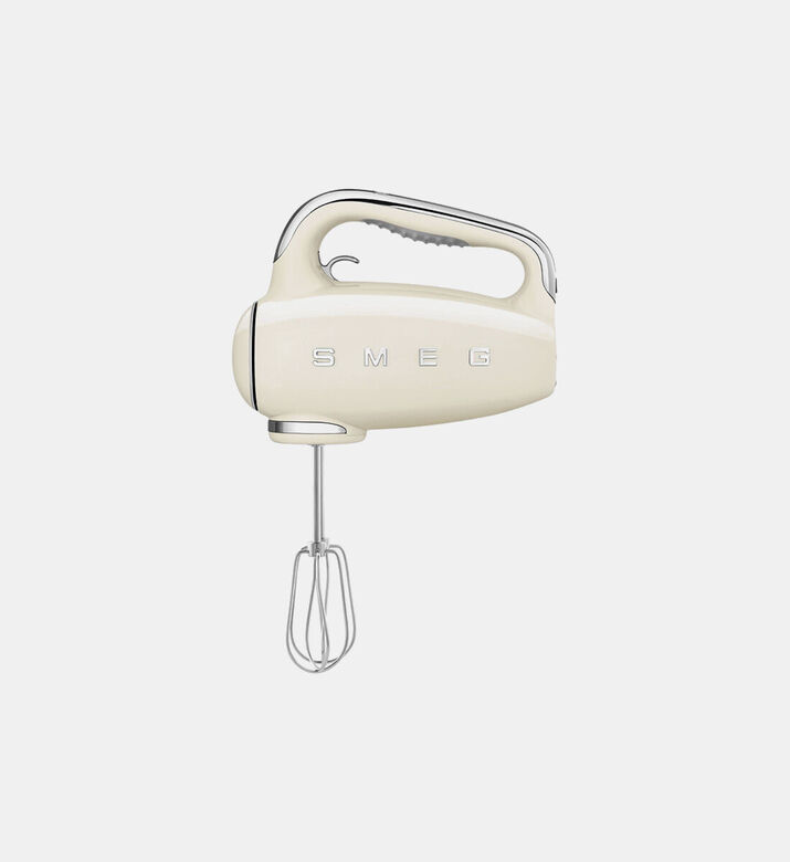 Smeg 50s-style Iconic Hand Mixer, Cream, Packshot View