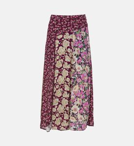 تنورة واسعة بطبعة أزهار على كاملها