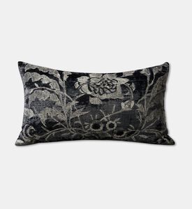 Tohfa Luxe Luxe Charcoal Flower Decorative Cushion, Packshot View