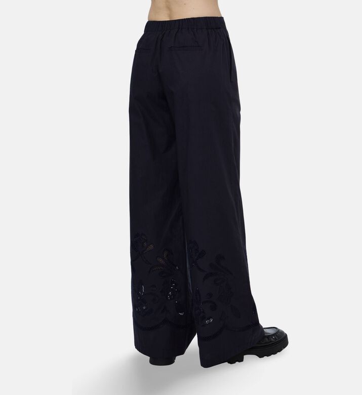Forte-Forte Flower-embellished Wide-leg Pants, Model View