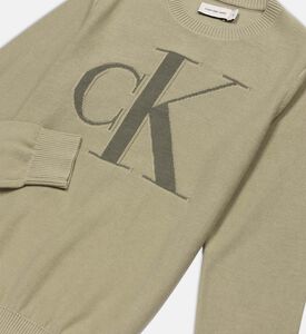 Oversized Embroidered Logo Sweater