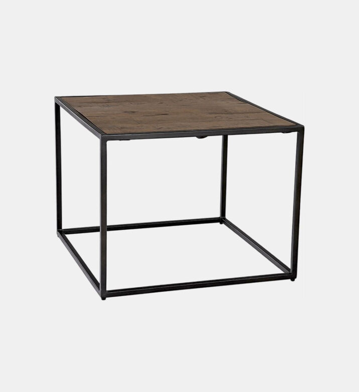 طاولة قهوة خشبية مستديرة من كوادرو