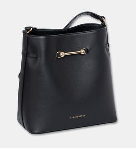 Strathberry Corda Smooth Leather Bucket Bag, Black, Packshot View
