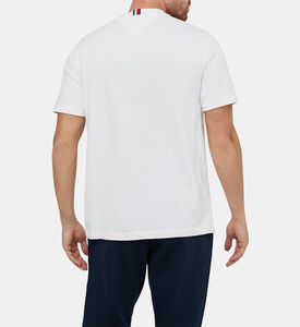 تيشيرت قطن بنقشة بنقشة مربعات ولوغو أحرف العلامة