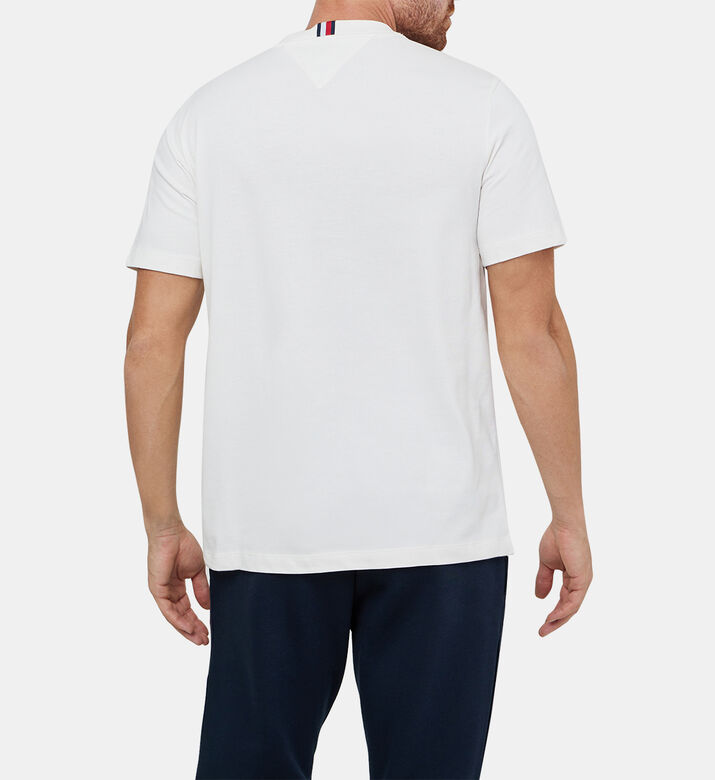 تيشيرت قطن بنقشة بنقشة مربعات ولوغو أحرف العلامة