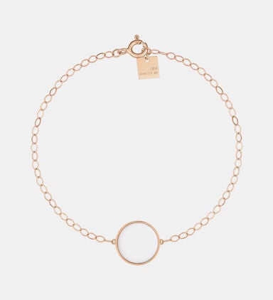 Ever White Agate Disc Bracelet