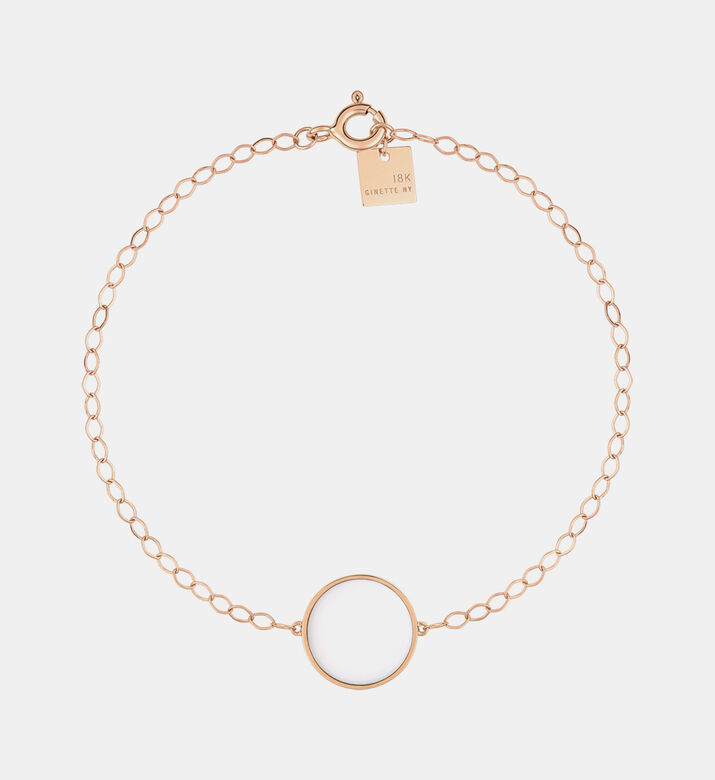 Ever White Agate Disc Bracelet