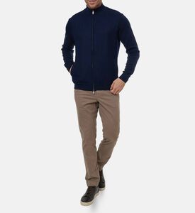Hackett London Zip Fastening Long-sleeve Sweater, Model View