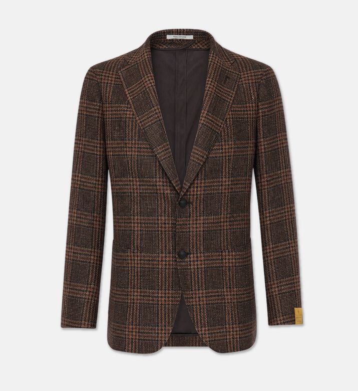 Tagliatore Single-breasted Long-sleeve Blazer, Brown, 50, Packshot View