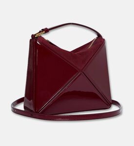 Mlouye Flex Calf Leather Mini Hobo Bag, Burgundy, Packshot View