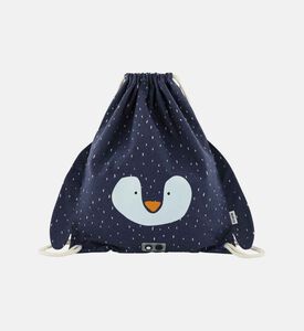 Mr. Penguin Drawstring Bag