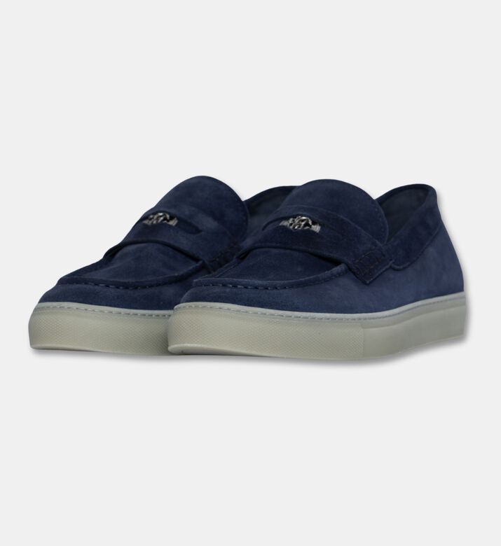 Roberto Cavalli Suede Slip-on Loafers, Navy, Eu-44, Packshot View
