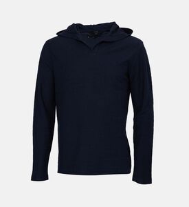 بلوزة طويلة الأكمام بغطاء للرأس