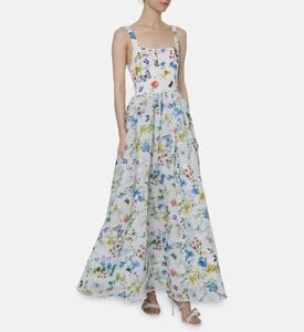 Alice and Olivia Floral Square-neck Maxi Dress, Model View