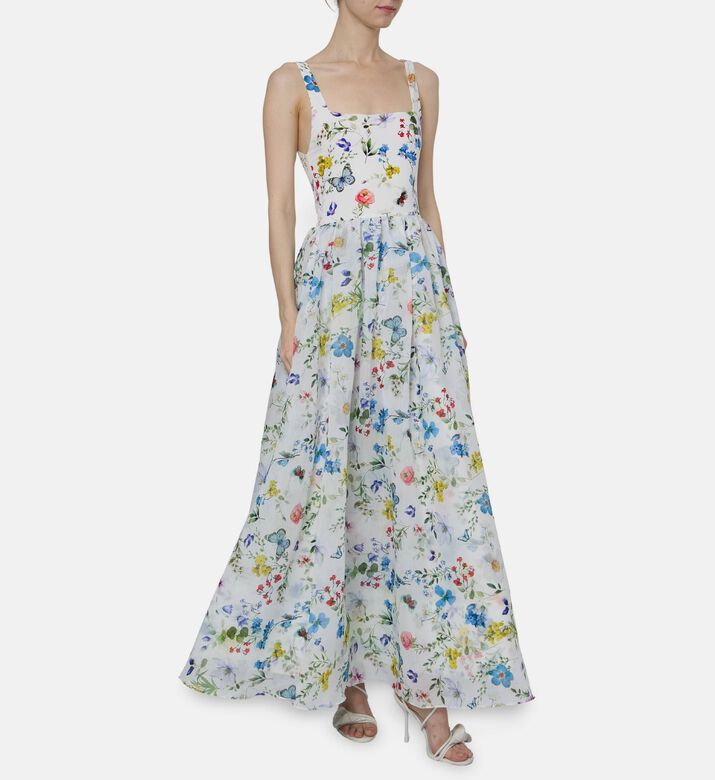 Alice and Olivia Floral Square-neck Maxi Dress, Model View