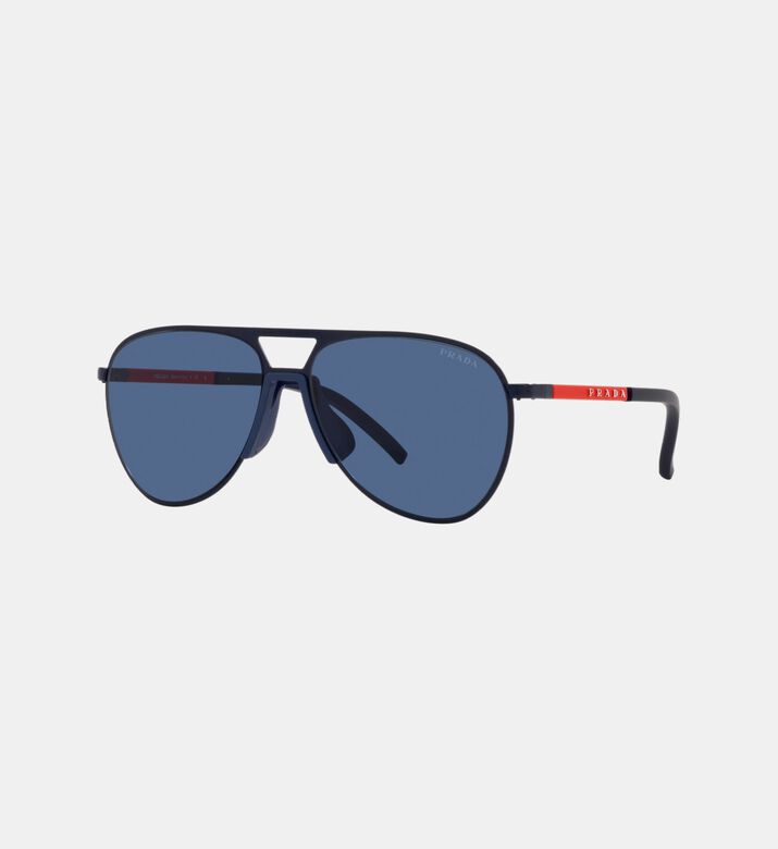 Double Bridge Pilot Frame Dark Sunglasses 59
