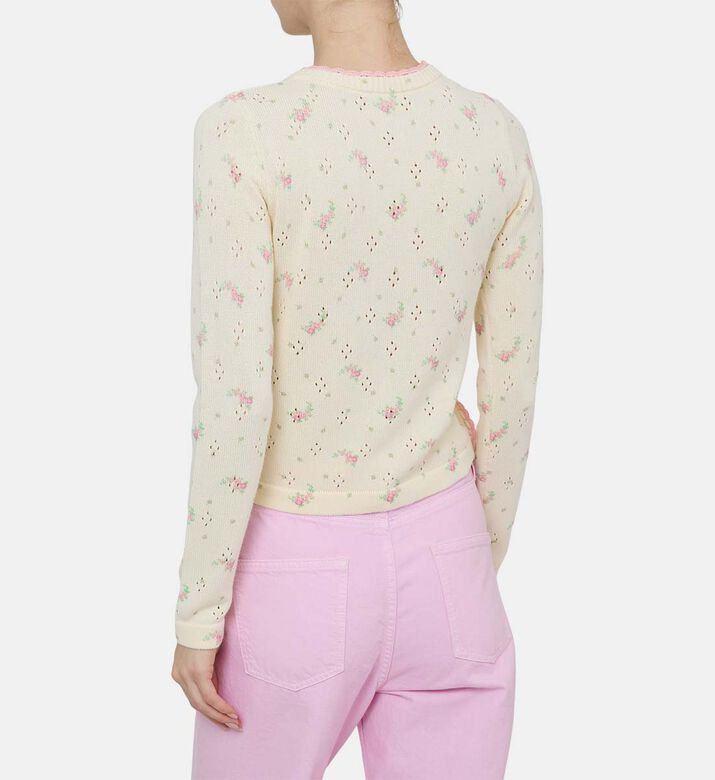 Embroidered-floral Pattern Cardigan Embroidered-floral Pattern Cardigan
