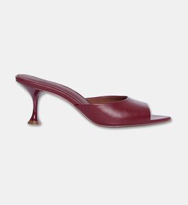 Lola Cruiz Amelia Leather Mule Sandals, Burgundy, Eu-41, Packshot View