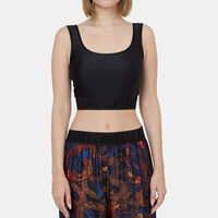 Logo Elastic Hem Crop Top